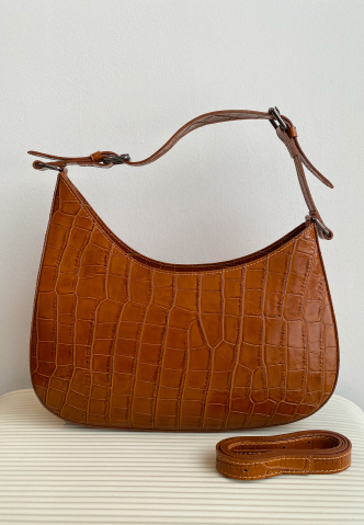 Сумка 0175maxi Карамельный кроко-кожа (492)